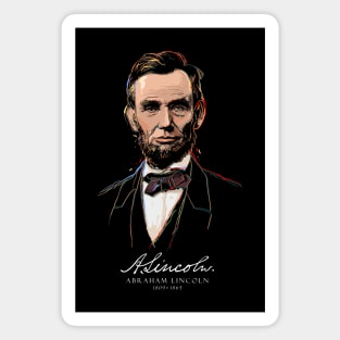 Abraham Lincoln, Portrait-USA-Pop Art Magnet